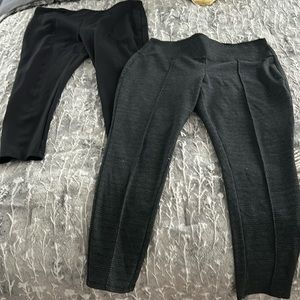 XL black leggings and gray leggings
